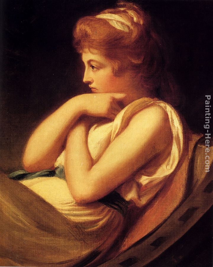 Serena In Contemplation painting - George Romney Serena In Contemplation art painting